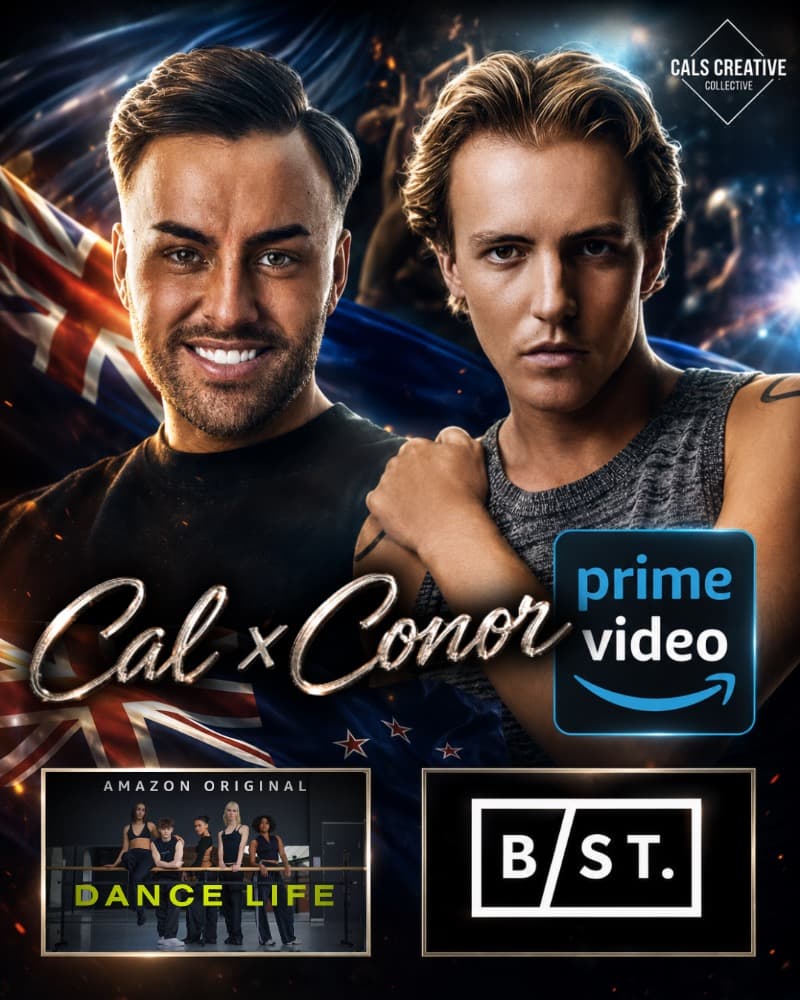 Cals Creative Collective cover graphic featuring founder Cal against a dramatic dark, fiery background.